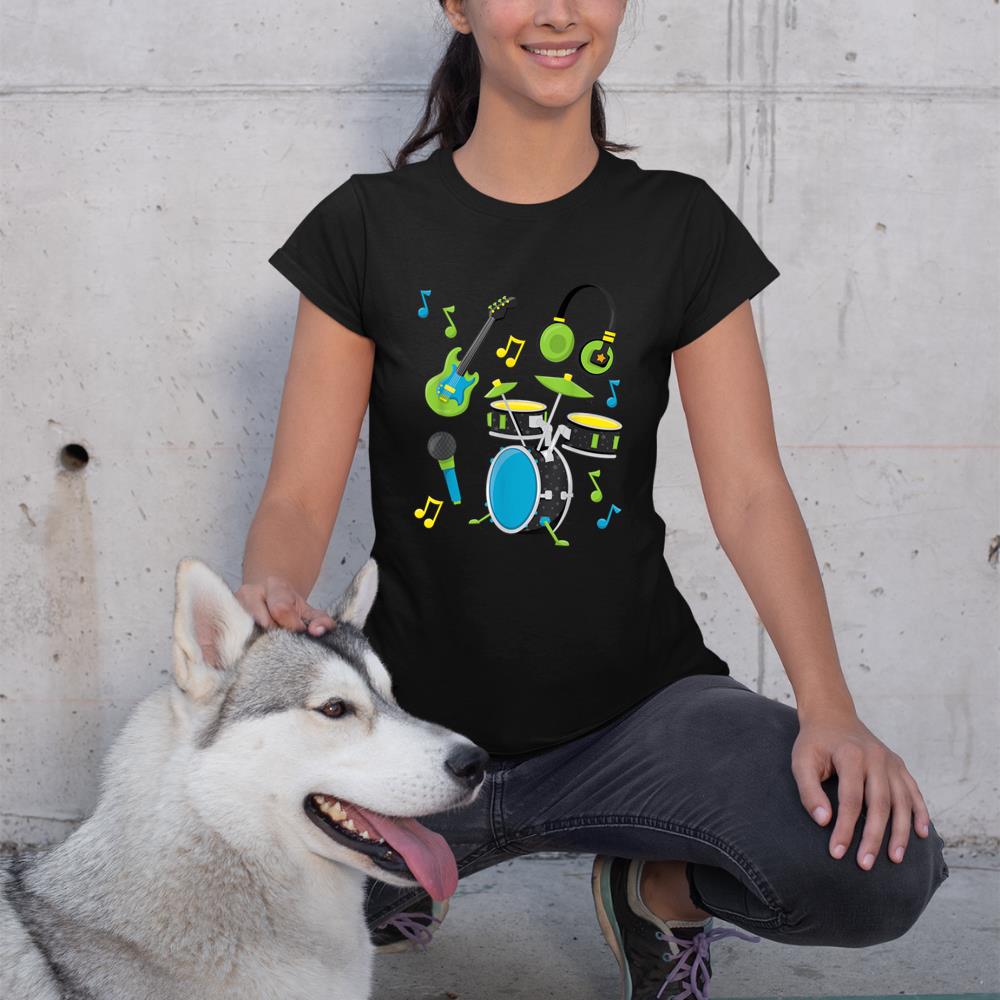 Musical Instruments Guitar Drums T-shirt For Toddlers T-Shirt