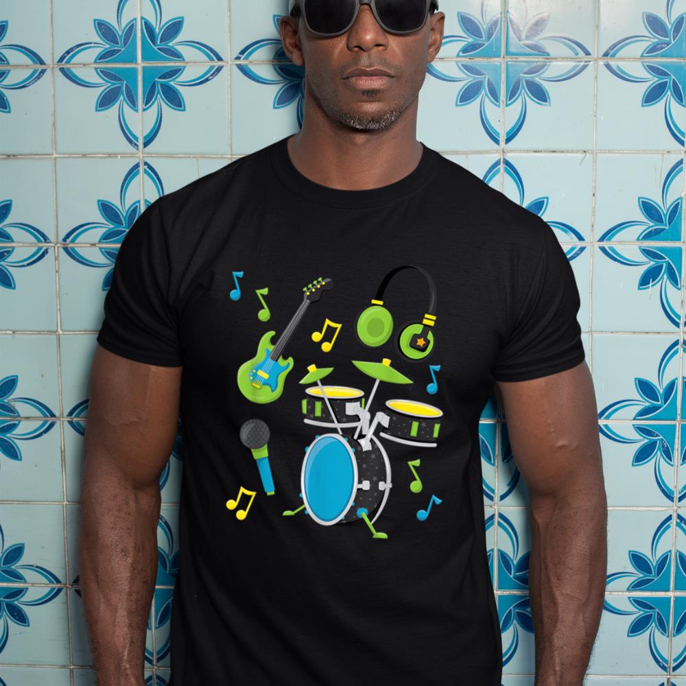 Musical Instruments Guitar Drums T-shirt For Toddlers T-Shirt