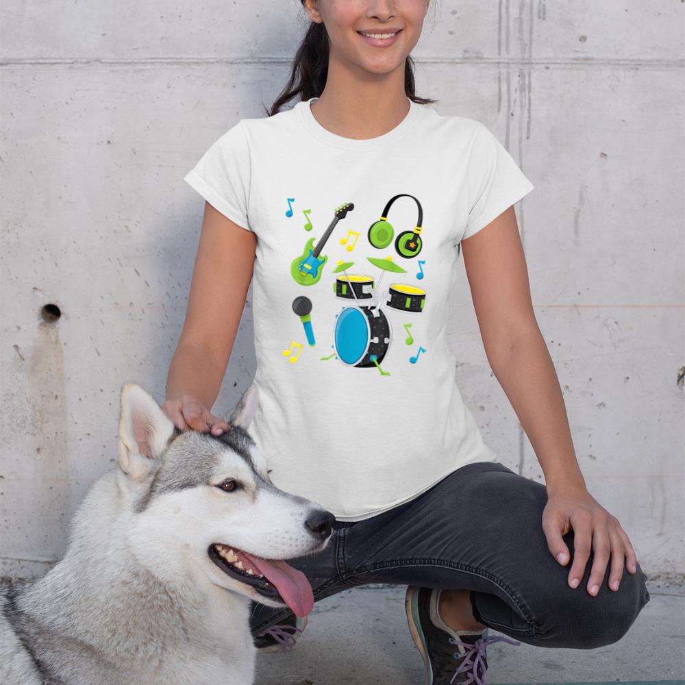 Musical Instruments Guitar Drums T-shirt For Toddlers T-Shirt