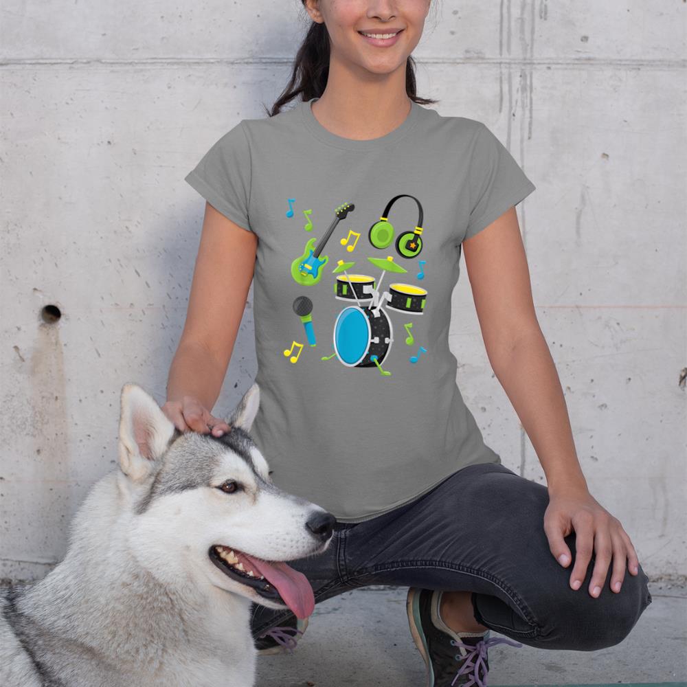 Musical Instruments Guitar Drums T-shirt For Toddlers T-Shirt