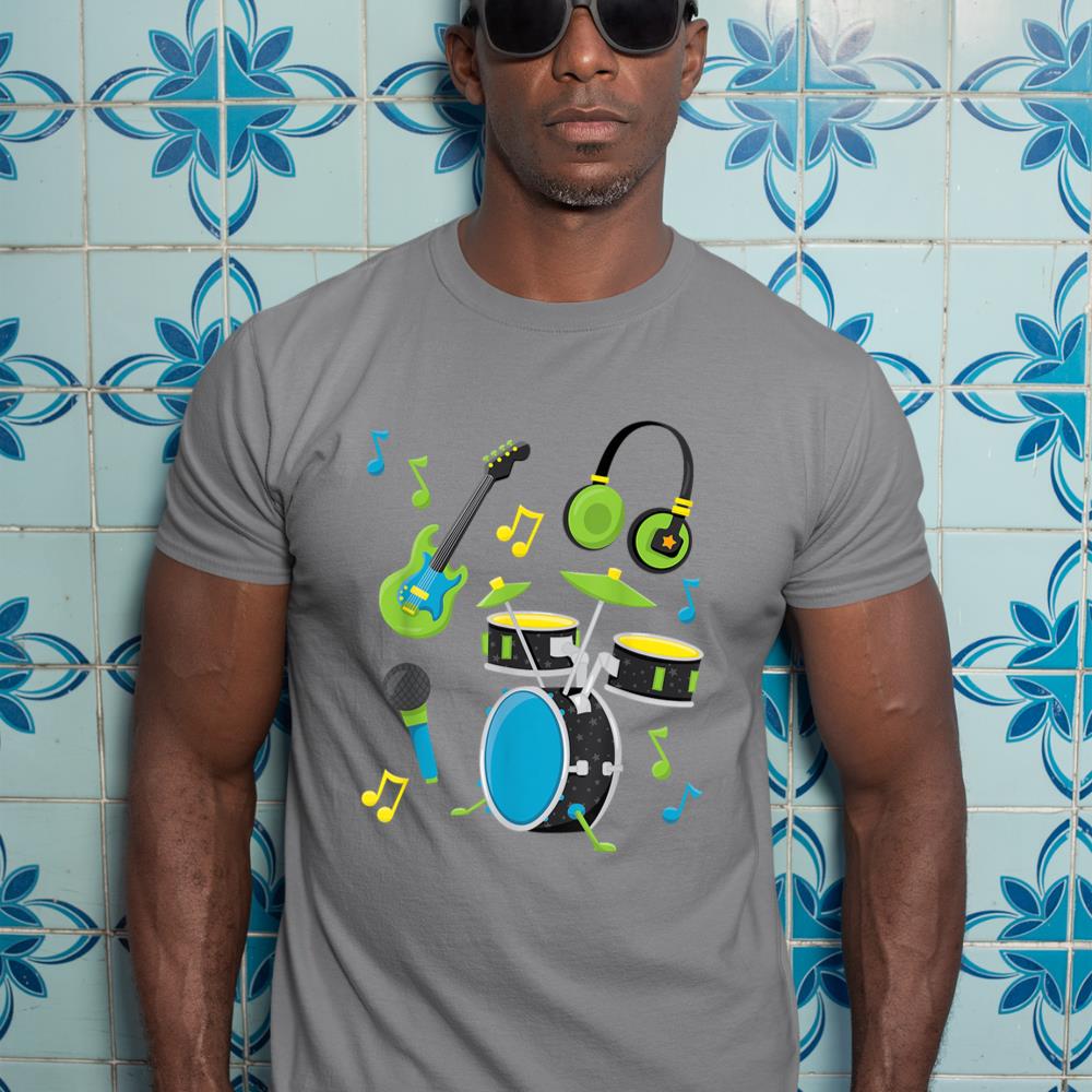Musical Instruments Guitar Drums T-shirt For Toddlers T-Shirt