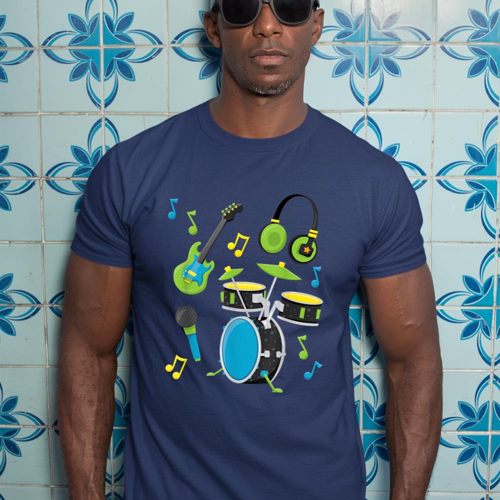 Musical Instruments Guitar Drums T-shirt For Toddlers T-Shirt