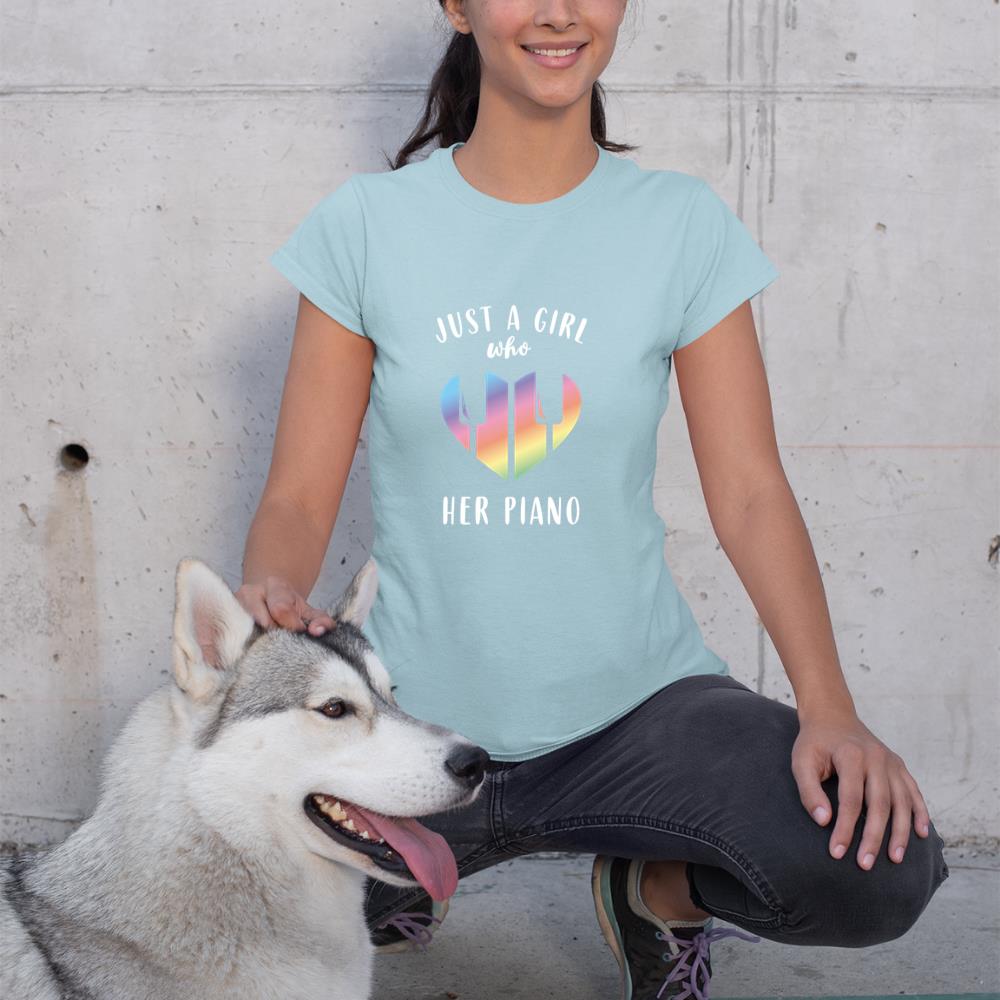 Piano Girl Just a Girl who loves her Piano Gift for Teacher Long Sleeve T-Shirt