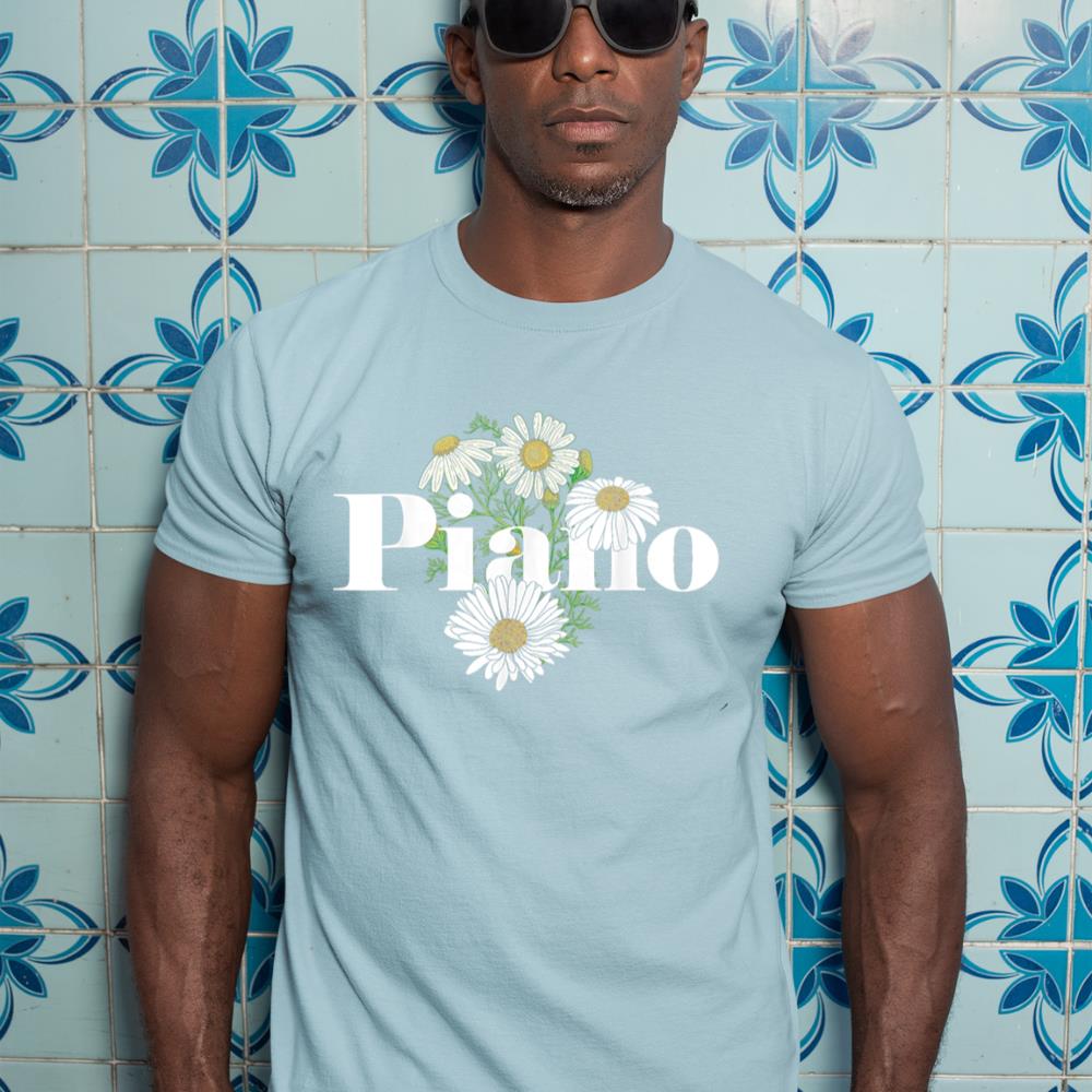 Piano Teacher Pianist Floral Flower Piano T-Shirt