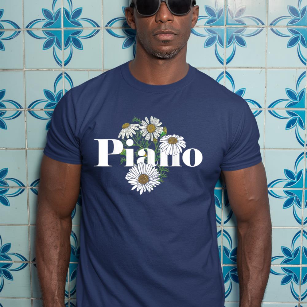 Piano Teacher Pianist Floral Flower Piano T-Shirt
