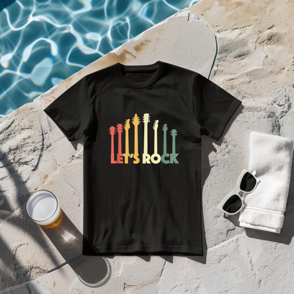 Retro Electric Guitar Musician - Guitarist Vintage E-Guitar T-Shirt