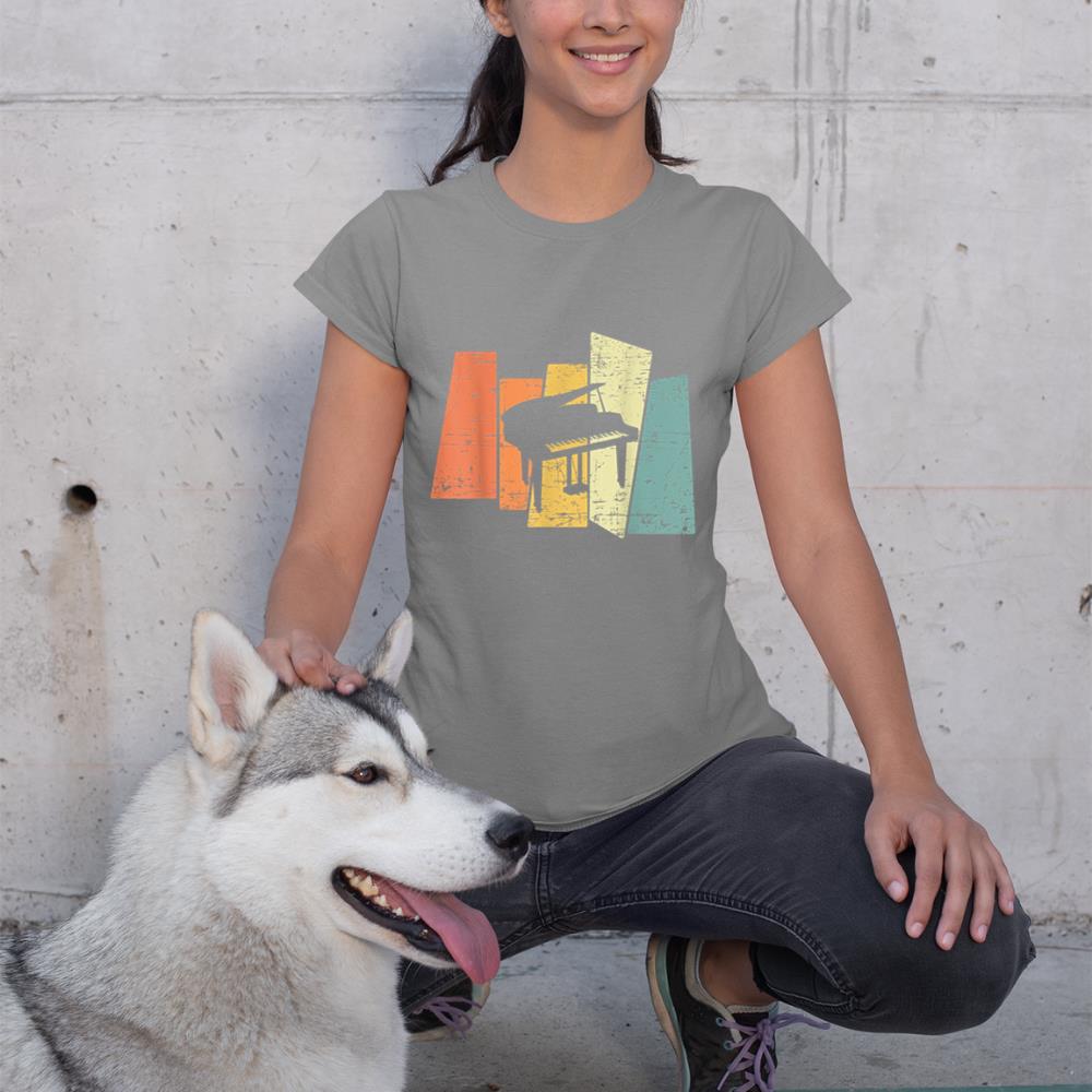 Retro Piano Music Pianist T-Shirt