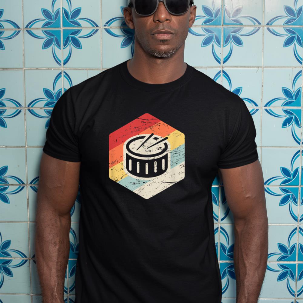Retro Vintage Marching Band Percussion Gift  Snare Drum T-Shirt