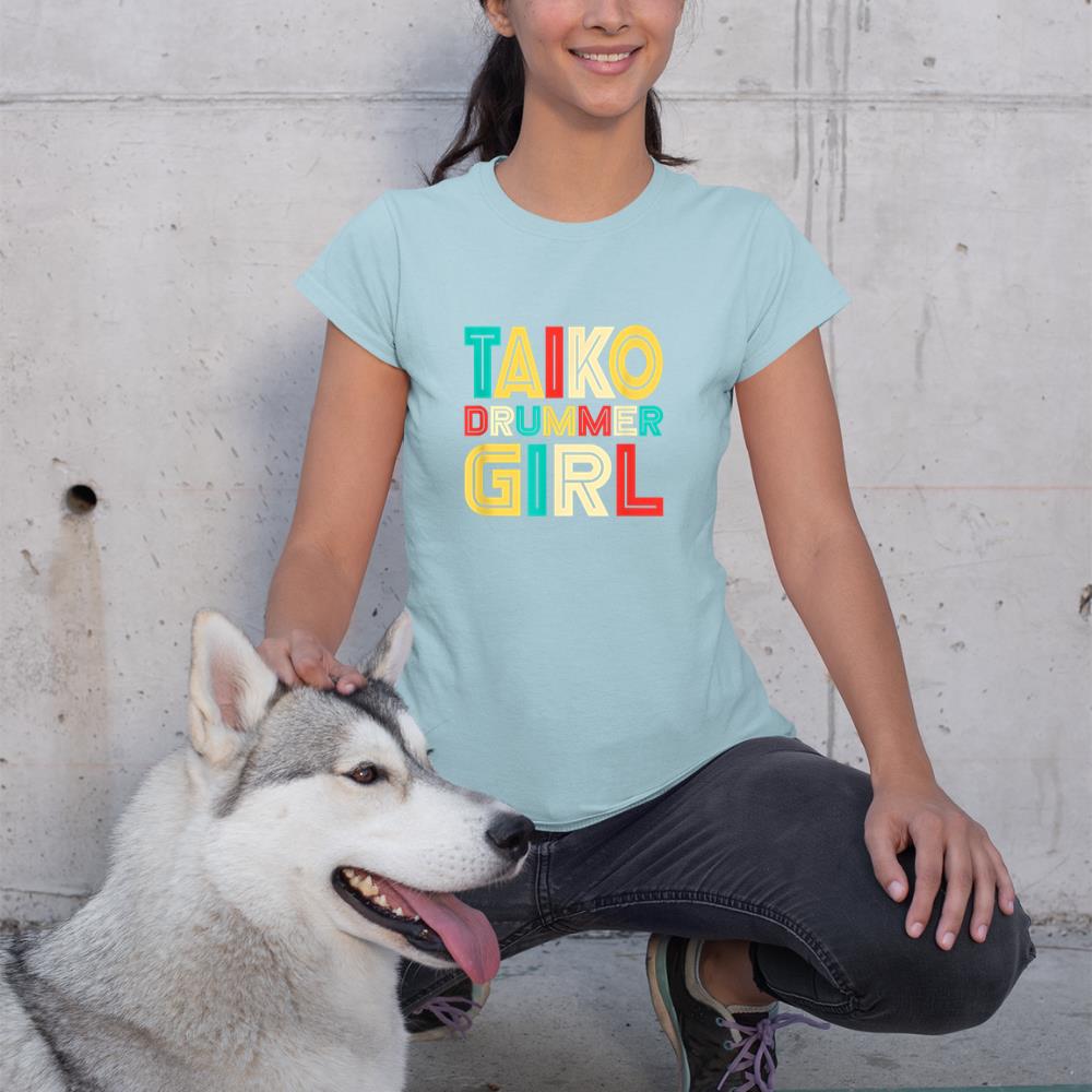 Retro Vintage Taiko Drummer Girl Taiko Lover T-Shirt
