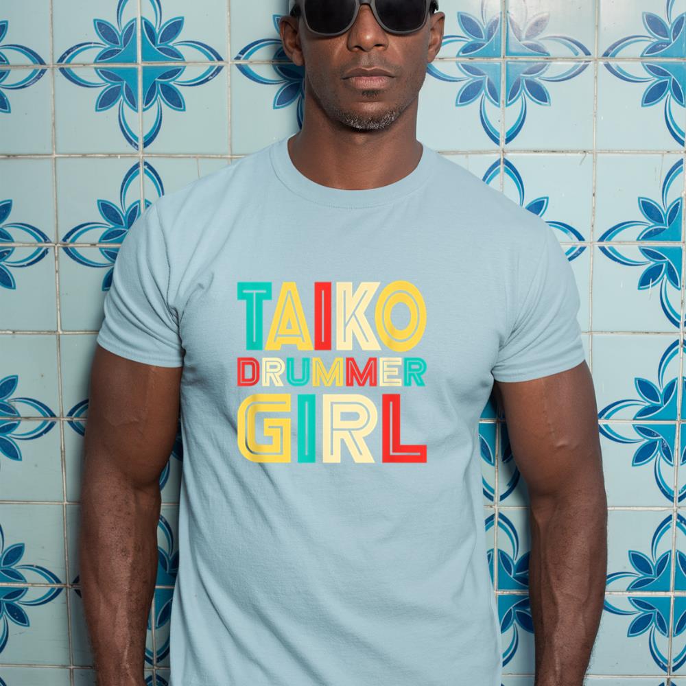 Retro Vintage Taiko Drummer Girl Taiko Lover T-Shirt