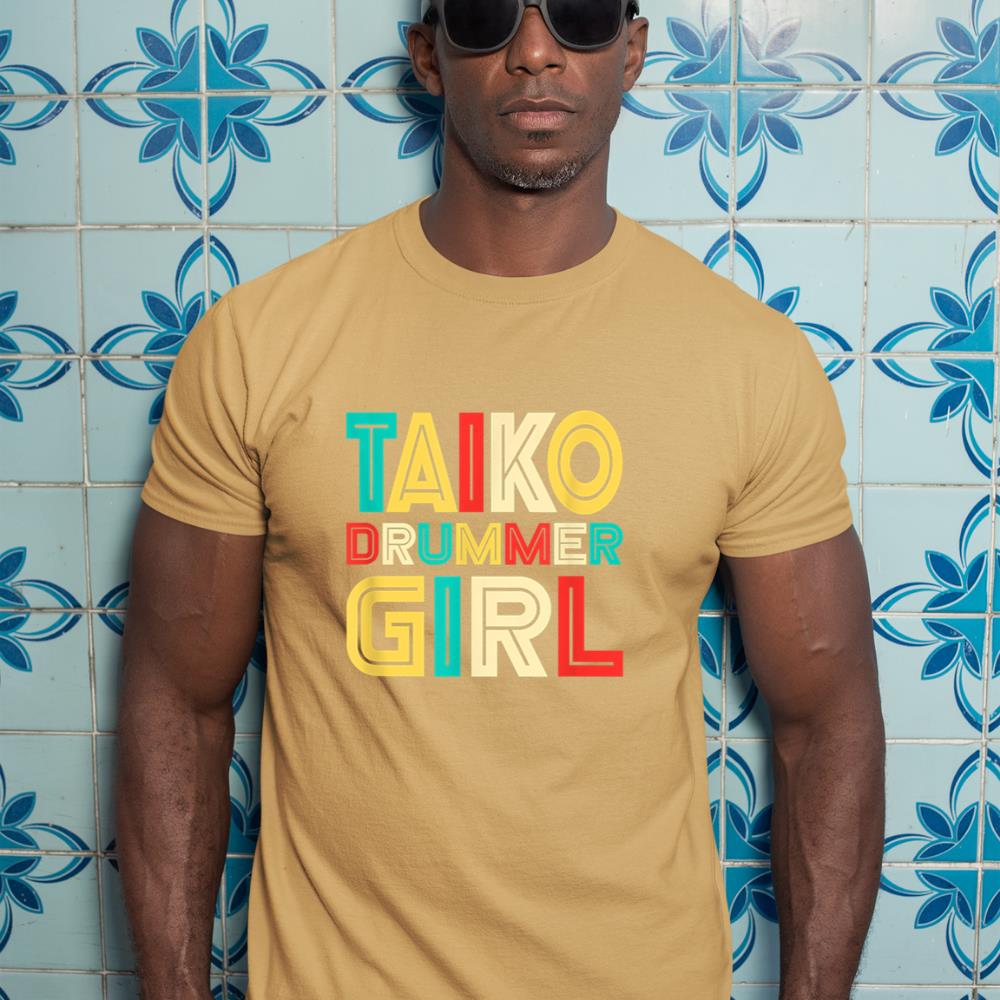 Retro Vintage Taiko Drummer Girl Taiko Lover T-Shirt