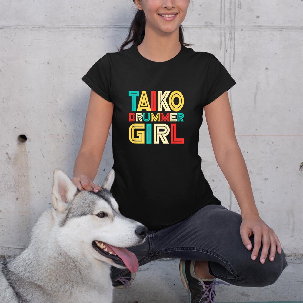Retro Vintage Taiko Drummer Girl Taiko Lover T-Shirt