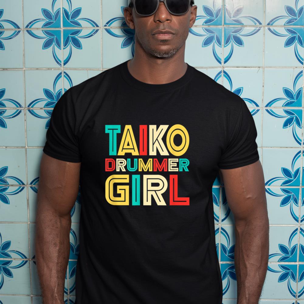 Retro Vintage Taiko Drummer Girl Taiko Lover T-Shirt