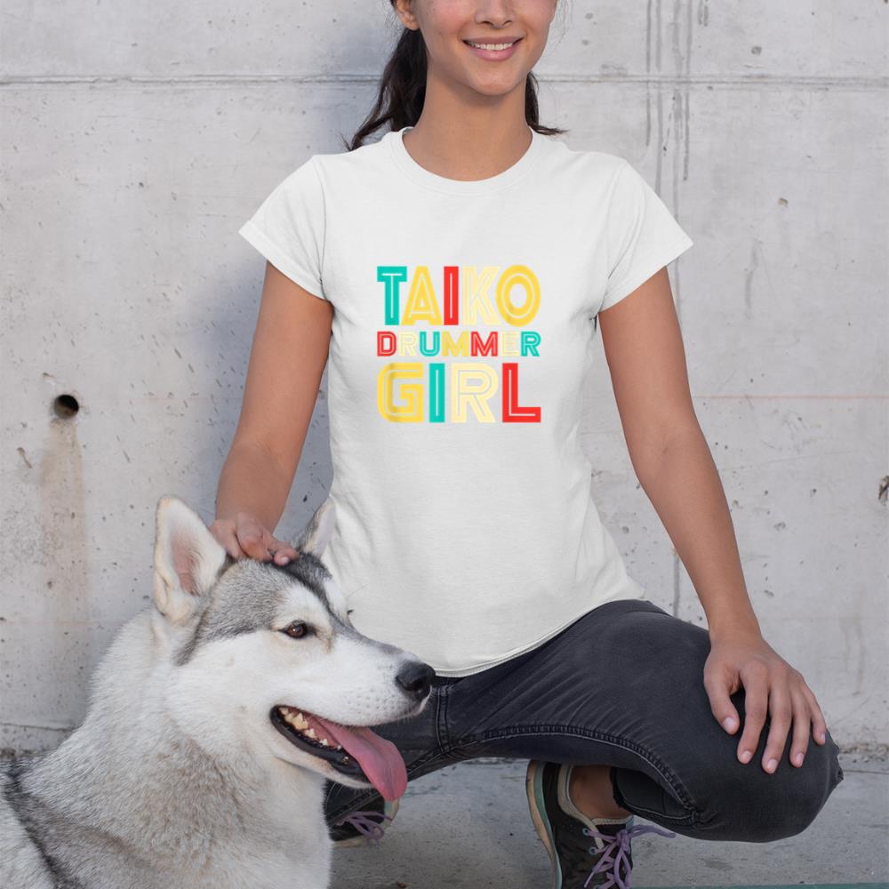 Retro Vintage Taiko Drummer Girl Taiko Lover T-Shirt