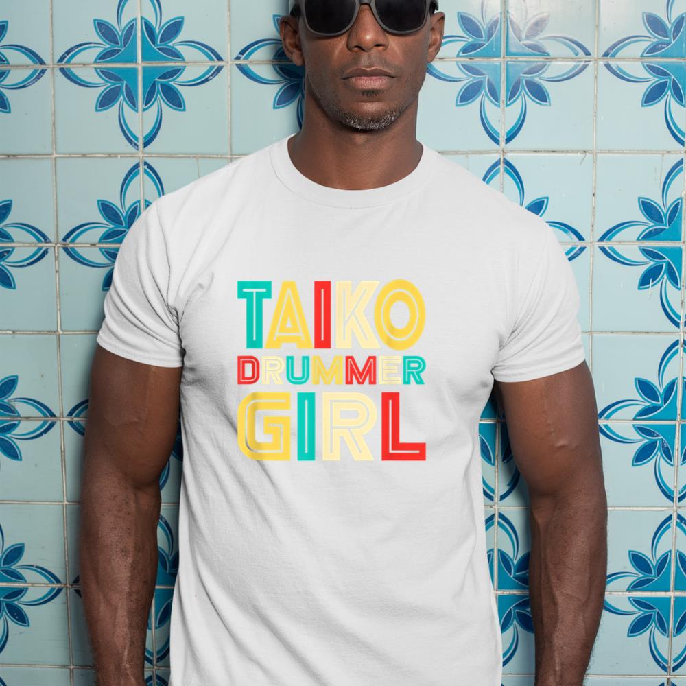 Retro Vintage Taiko Drummer Girl Taiko Lover T-Shirt