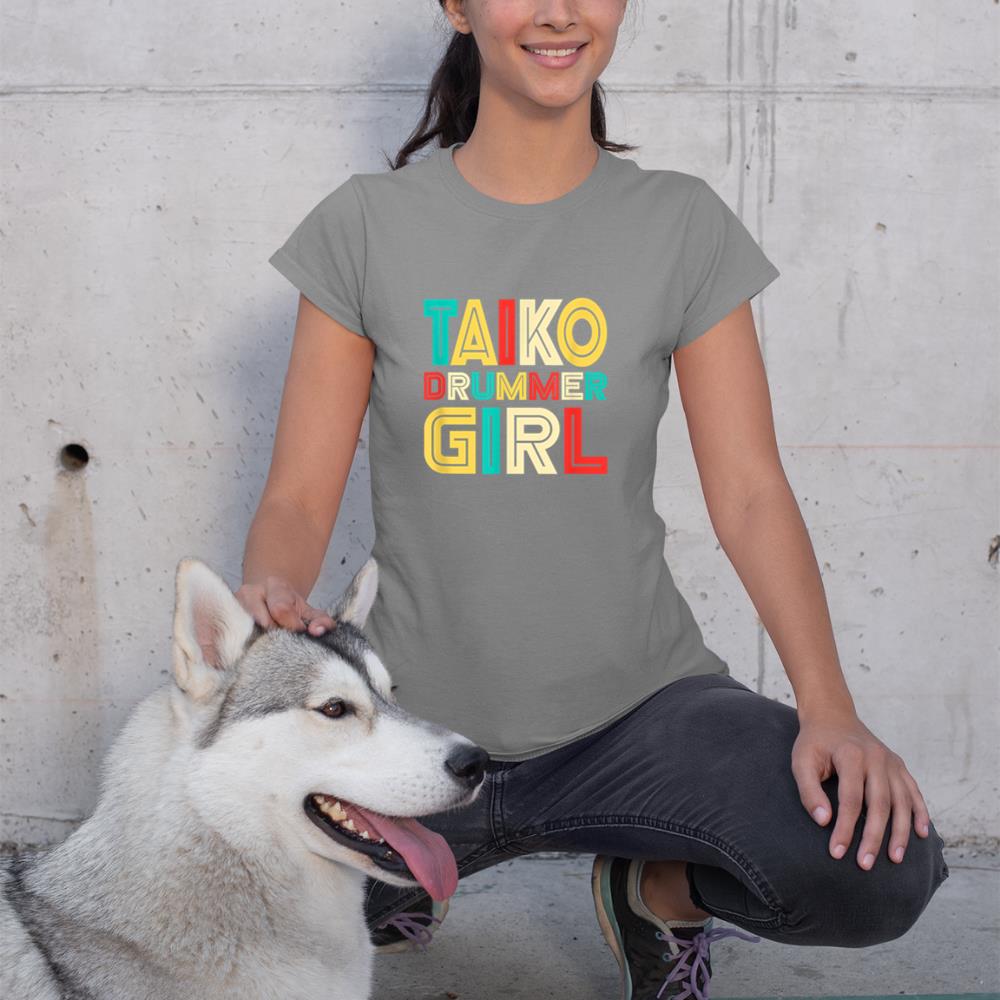 Retro Vintage Taiko Drummer Girl Taiko Lover T-Shirt