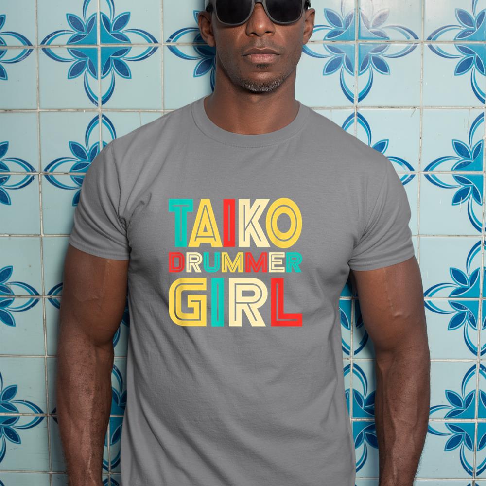 Retro Vintage Taiko Drummer Girl Taiko Lover T-Shirt