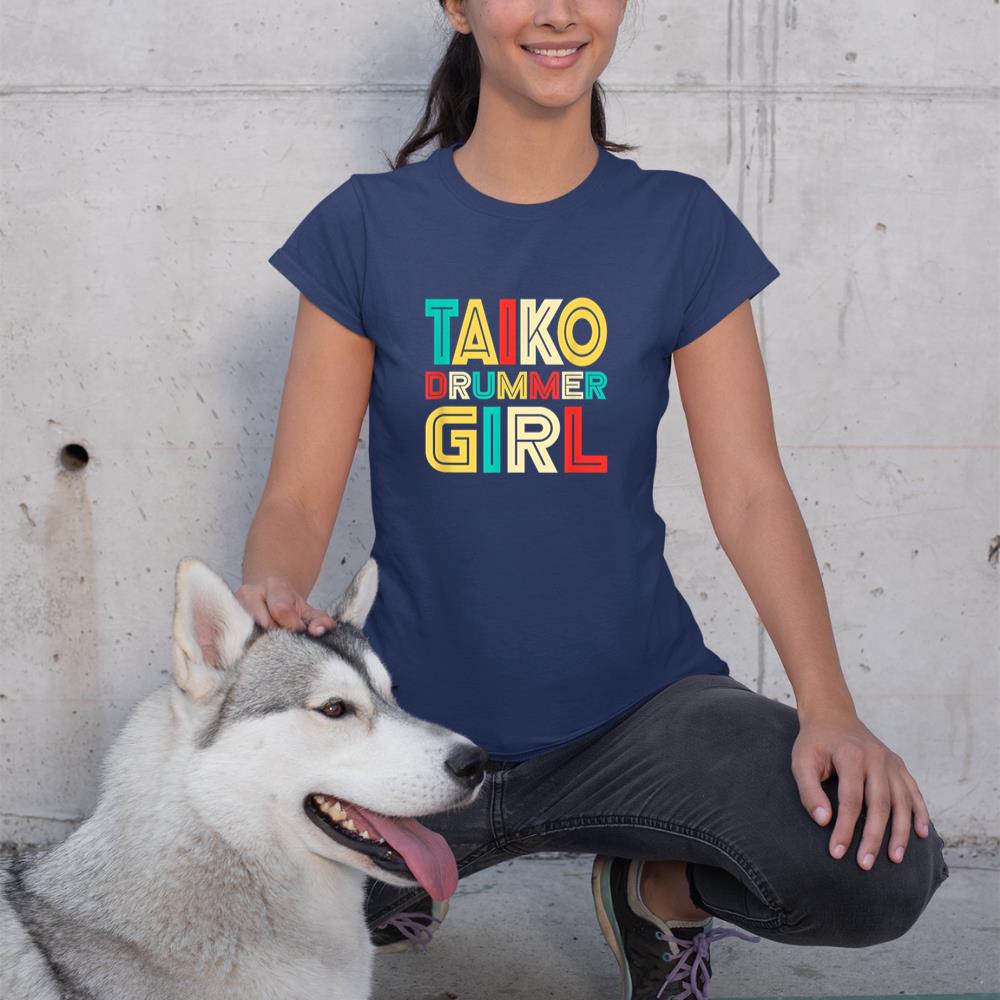 Retro Vintage Taiko Drummer Girl Taiko Lover T-Shirt
