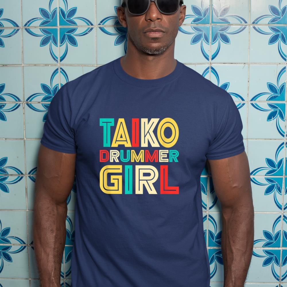 Retro Vintage Taiko Drummer Girl Taiko Lover T-Shirt