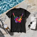 Rock N Roll Music Band Tie Dye Guitar Player Drummer T-Shirt