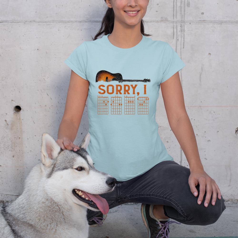 Sorry I D.G.A.F Funny Message Guitar Chords Guitarist T-Shirt