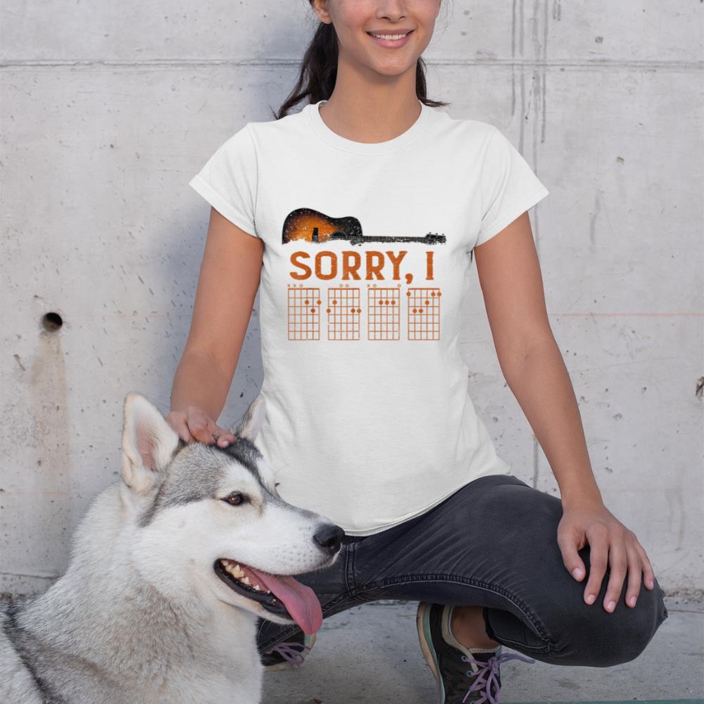 Sorry I D.G.A.F Funny Message Guitar Chords Guitarist T-Shirt