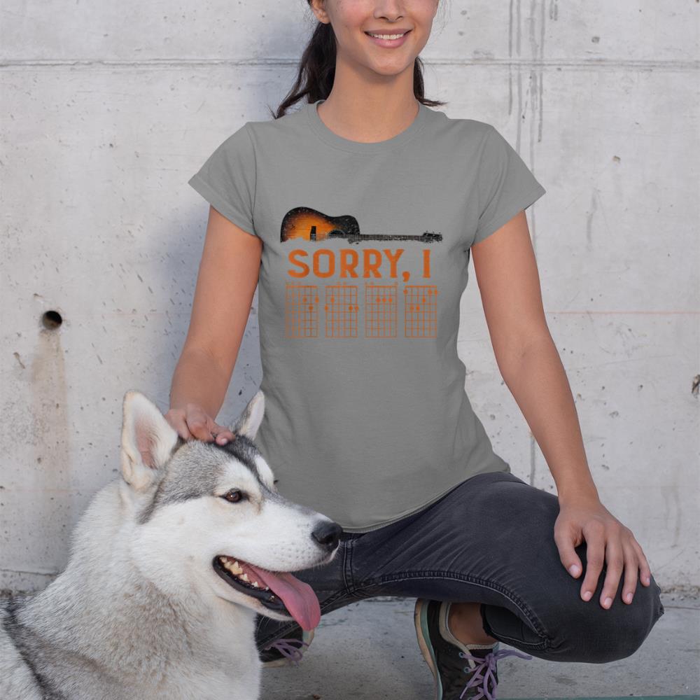Sorry I D.G.A.F Funny Message Guitar Chords Guitarist T-Shirt