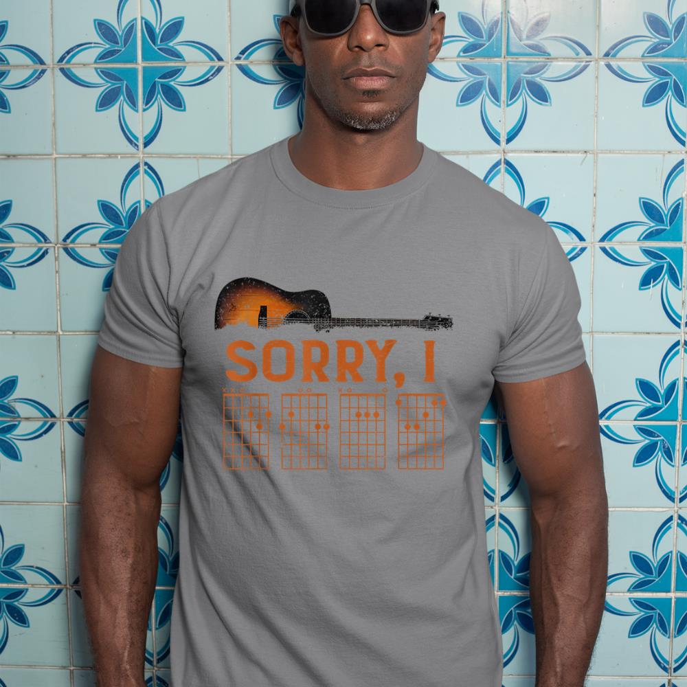 Sorry I D.G.A.F Funny Message Guitar Chords Guitarist T-Shirt