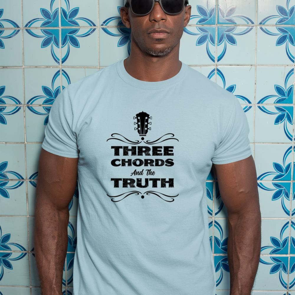 Three Chords &amp;The Truth Country Folk Music Acoustic Guitar T-Shirt