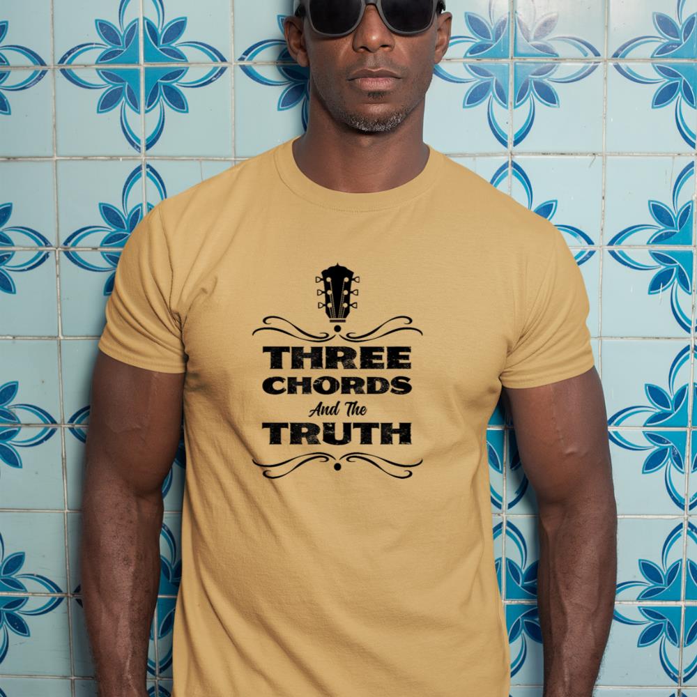 Three Chords &amp;The Truth Country Folk Music Acoustic Guitar T-Shirt