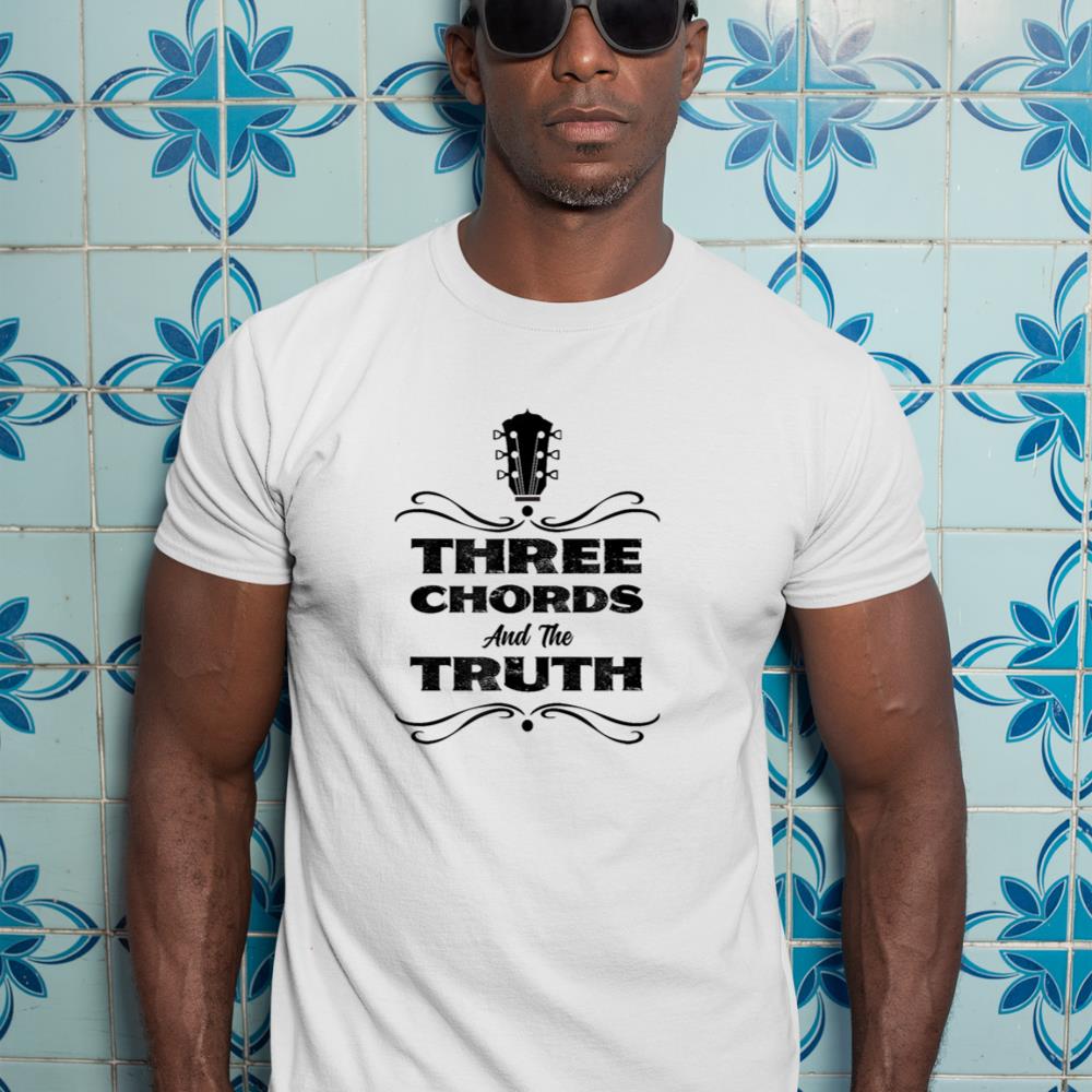 Three Chords &amp;The Truth Country Folk Music Acoustic Guitar T-Shirt