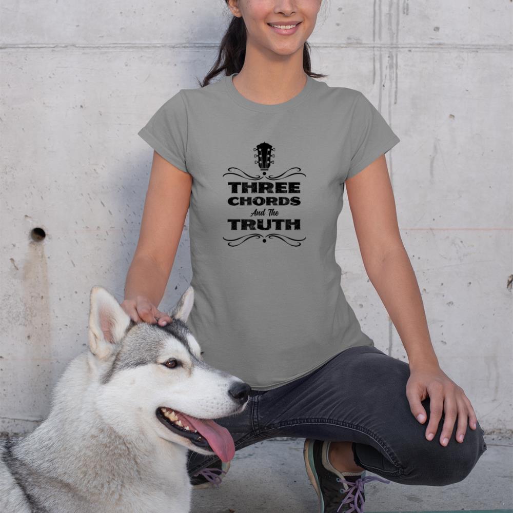 Three Chords &amp;The Truth Country Folk Music Acoustic Guitar T-Shirt