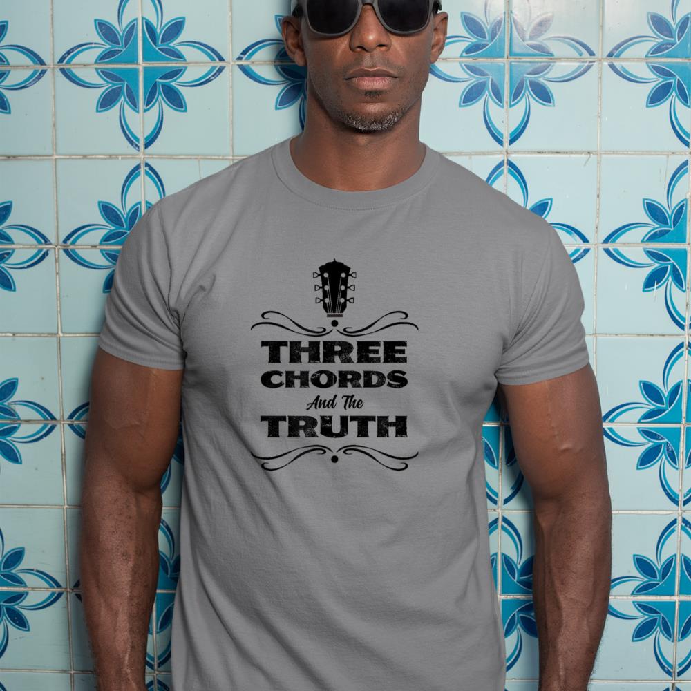 Three Chords &amp;The Truth Country Folk Music Acoustic Guitar T-Shirt