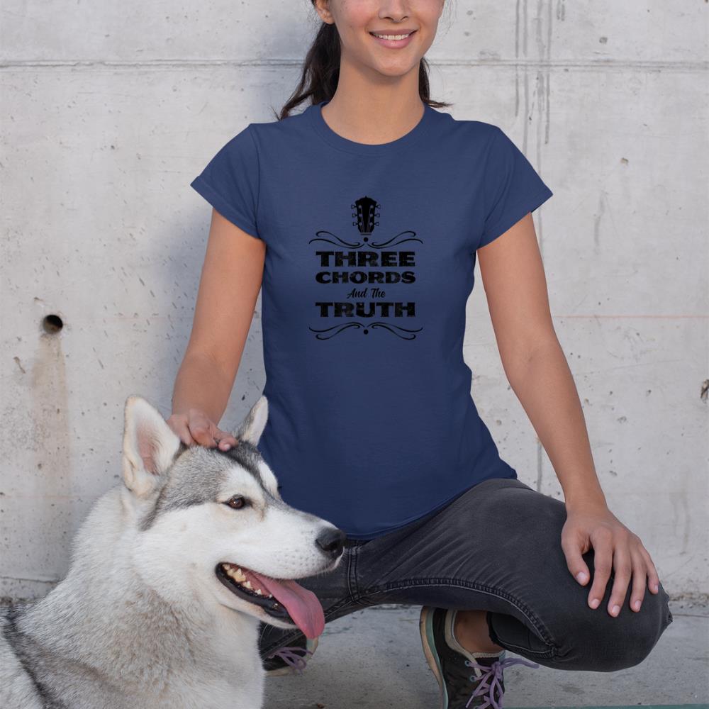 Three Chords &amp;The Truth Country Folk Music Acoustic Guitar T-Shirt