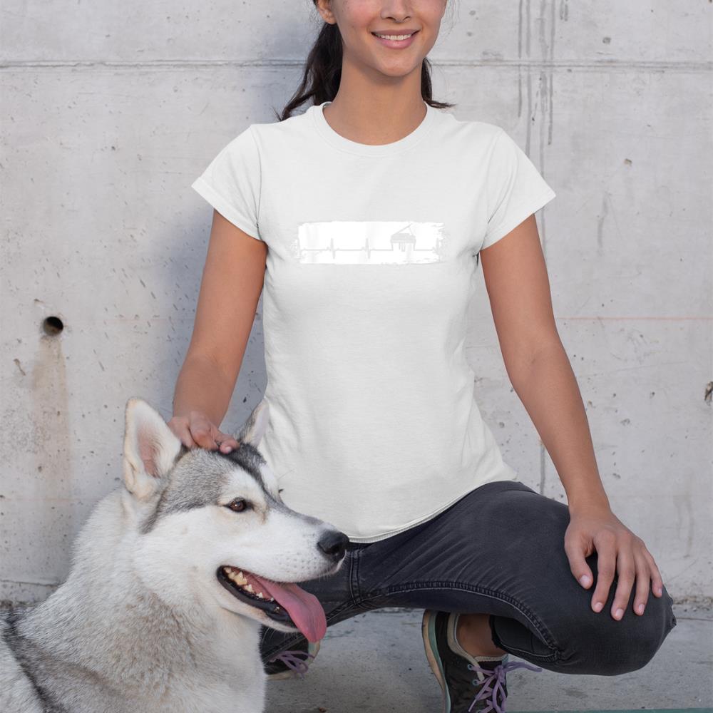 Vintage Heartbeat Piano T-Shirt Grand Piano Pianist Gift T-Shirt