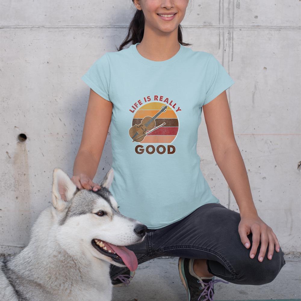 vintage Life Is Really Good Violin Tank Top T-Shirt