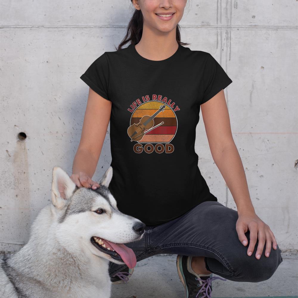 vintage Life Is Really Good Violin Tank Top T-Shirt