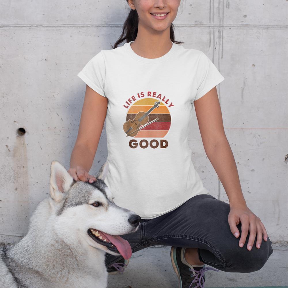 vintage Life Is Really Good Violin Tank Top T-Shirt