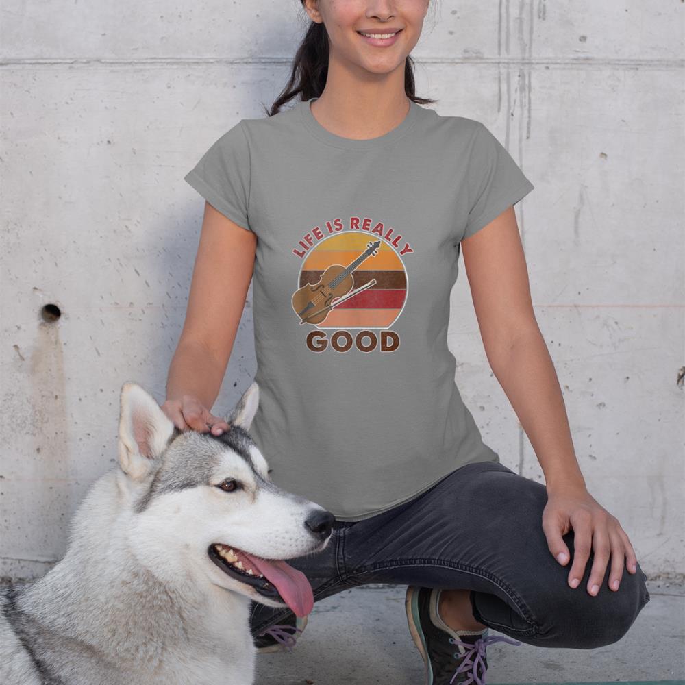 vintage Life Is Really Good Violin Tank Top T-Shirt