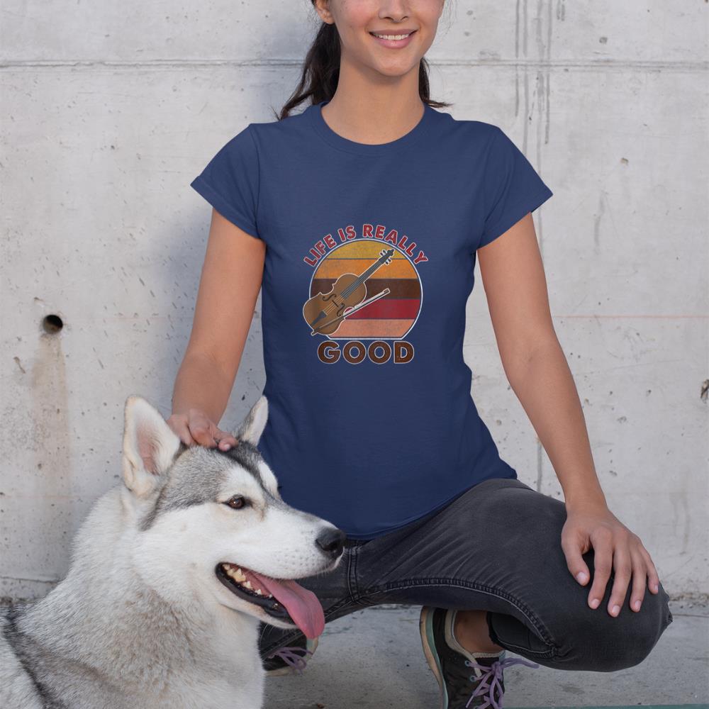 vintage Life Is Really Good Violin Tank Top T-Shirt