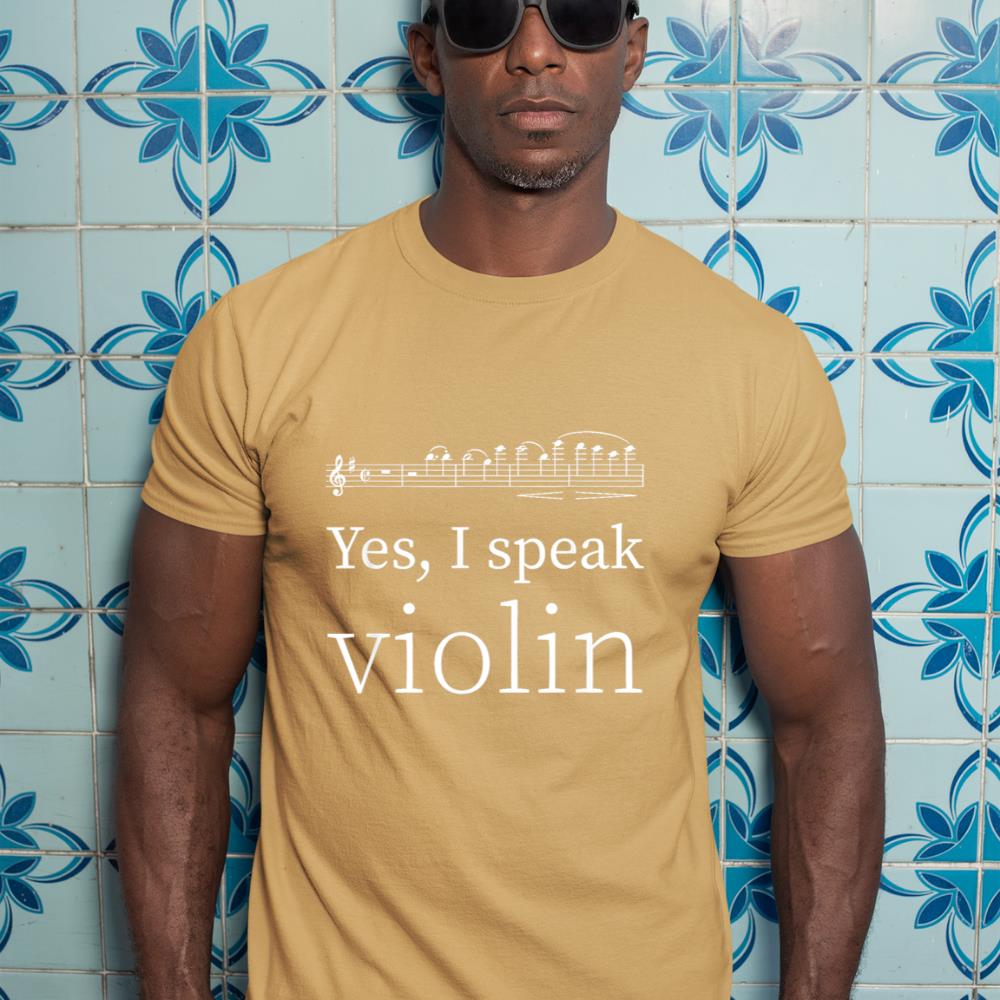 Violin Musician Accessory Yes I Speak Violin Violinist T-Shirt