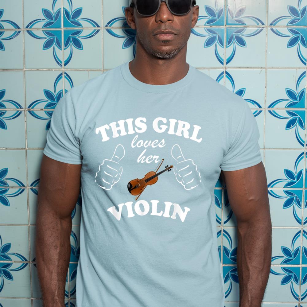 Violin T-Shirts, This Girl Loves Her Violin Tee, Violin Girl T-Shirt