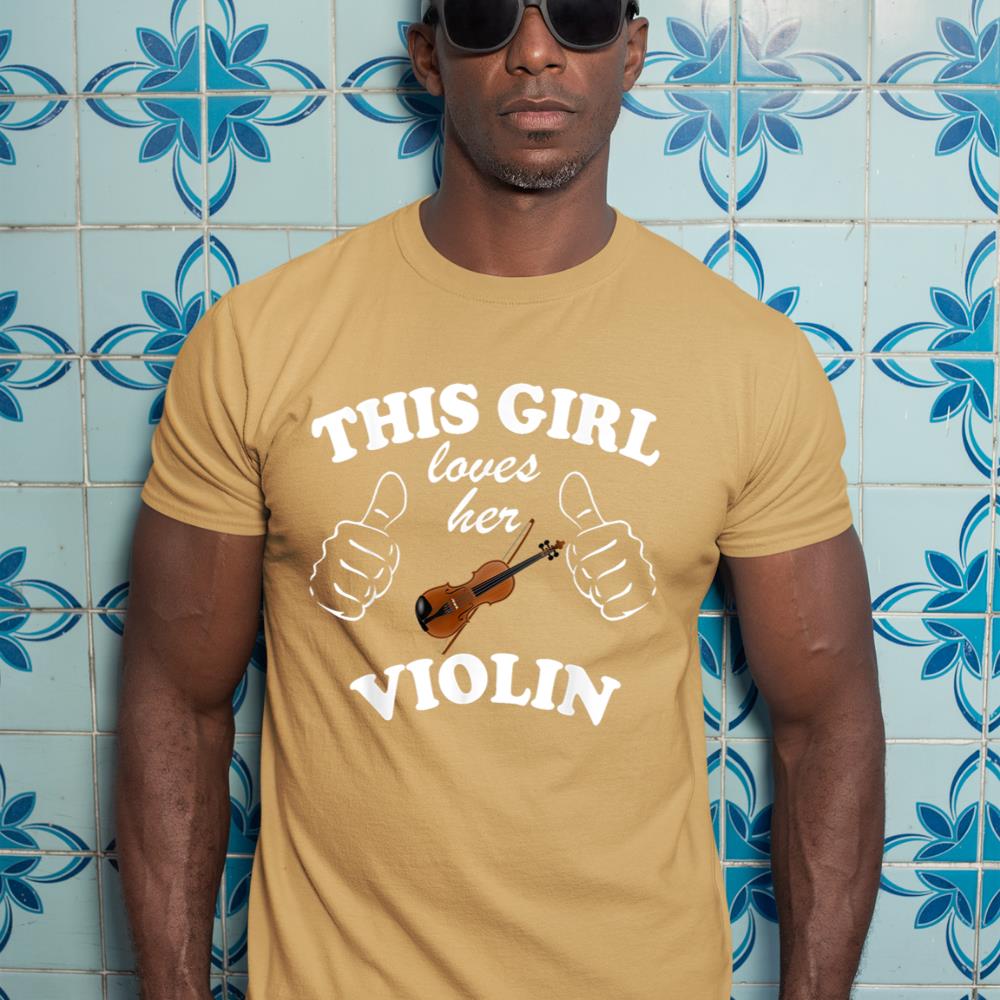 Violin T-Shirts, This Girl Loves Her Violin Tee, Violin Girl T-Shirt