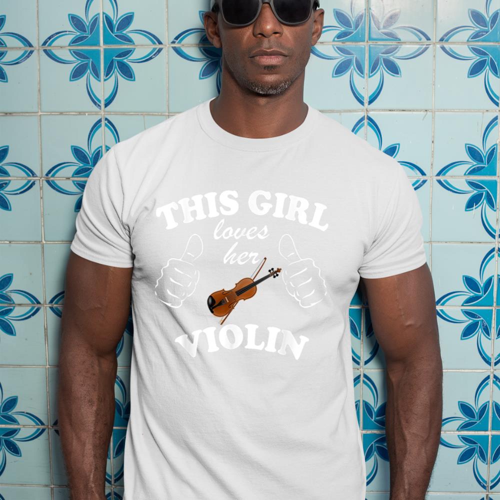 Violin T-Shirts, This Girl Loves Her Violin Tee, Violin Girl T-Shirt