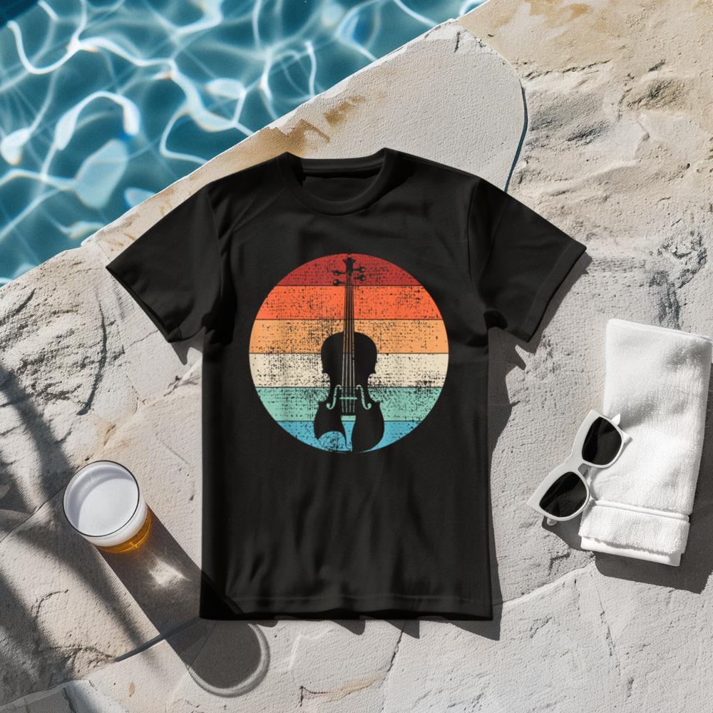 Violin Violinist Musical Instrument Retro T-Shirt