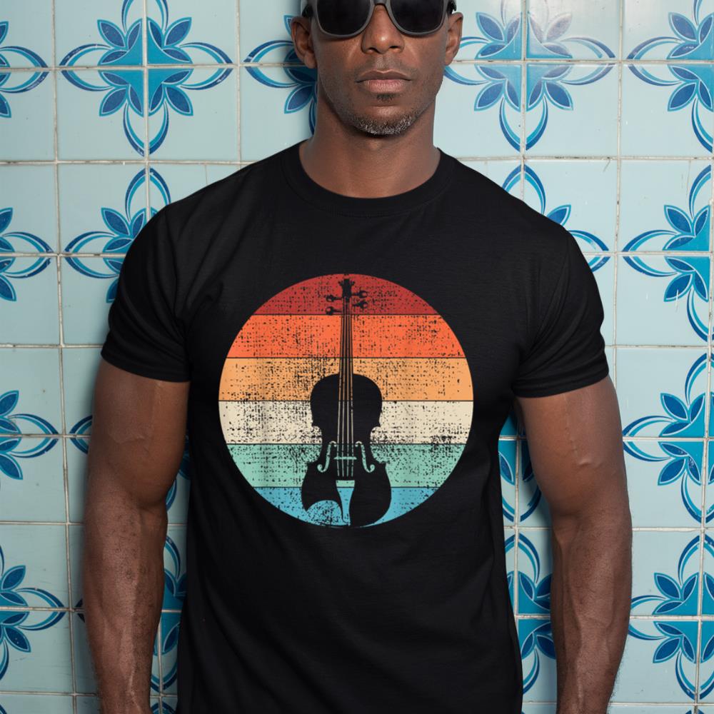 Violin Violinist Musical Instrument Retro T-Shirt