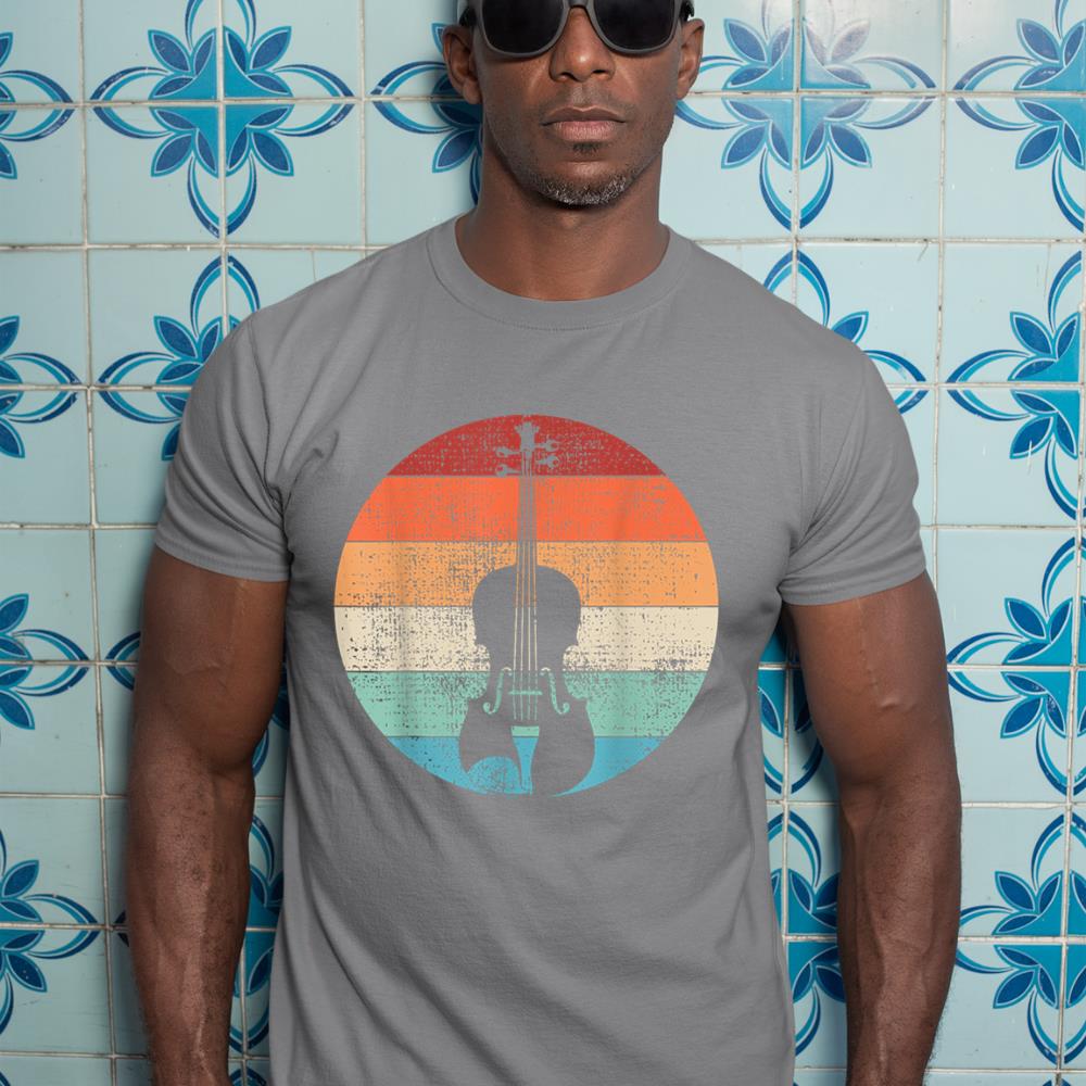 Violin Violinist Musical Instrument Retro T-Shirt