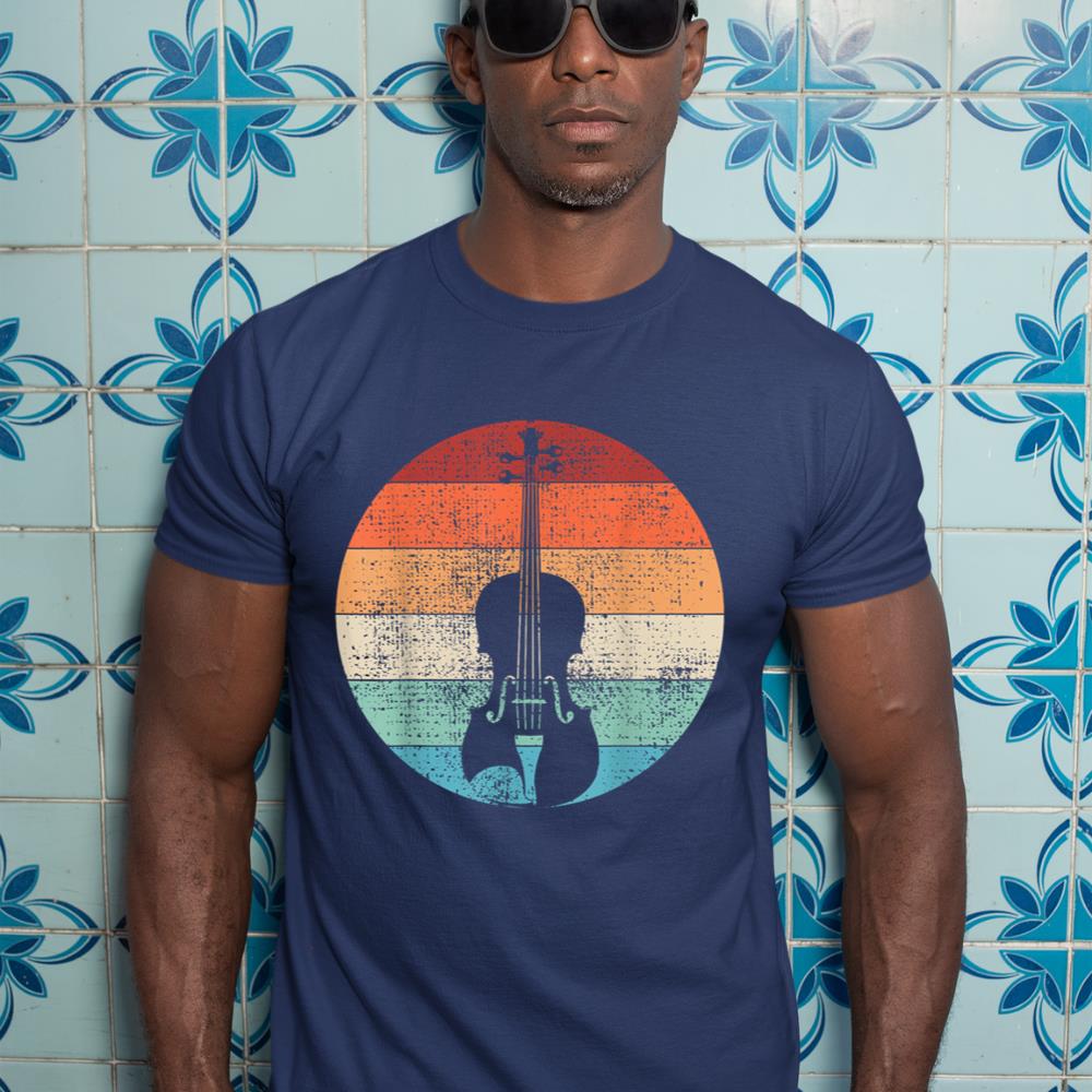 Violin Violinist Musical Instrument Retro T-Shirt