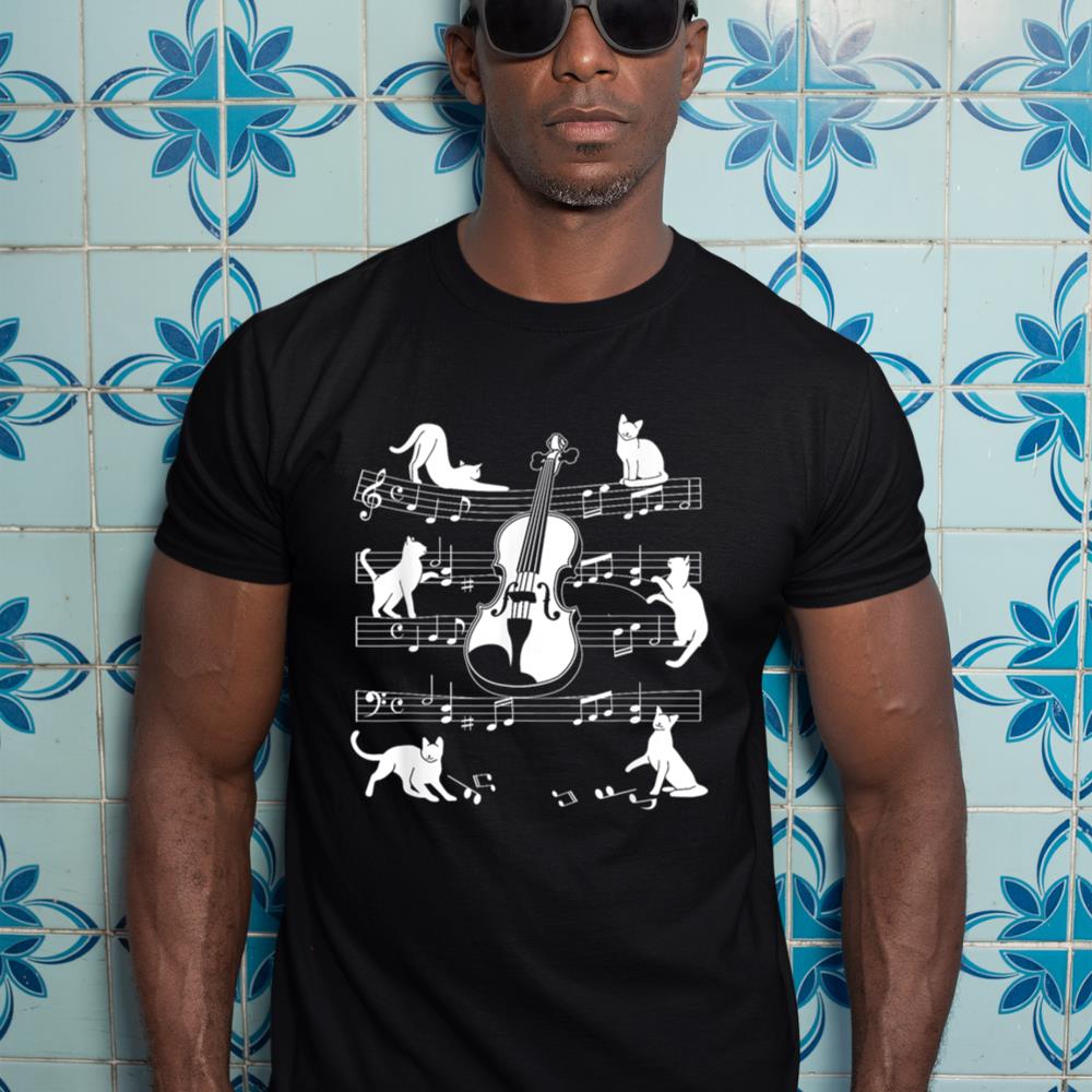 Violinist Cats for Cat loving Violin player T-Shirt