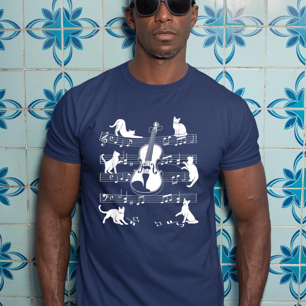 Violinist Cats for Cat loving Violin player T-Shirt